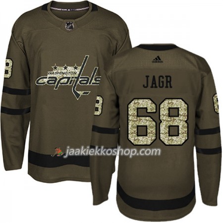 Miehille NHL Washington Capitals Pelipaita Jaromir Jagr 68 Adidas 2017-2018 Camo Vihreä Authentic